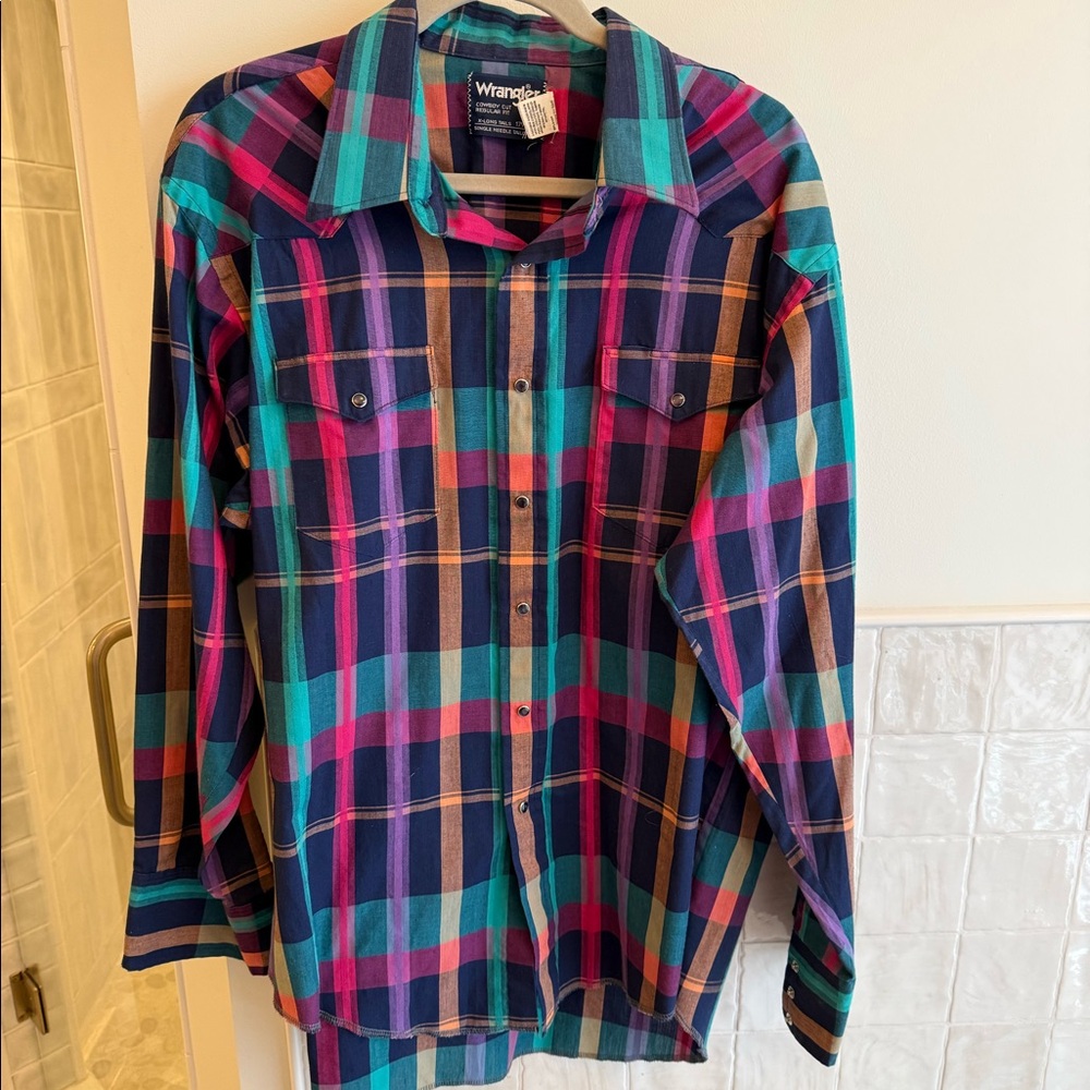 Vintage Wrangler Shirt- Unique!! Size XL